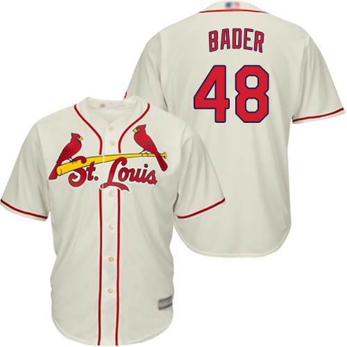 Cardinals #48 Harrison Bader Cream New Cool Base Stitched MLB Jersey Cardinals #48 Harrison Bader Cream New Cool Base Stitched MLB Jersey