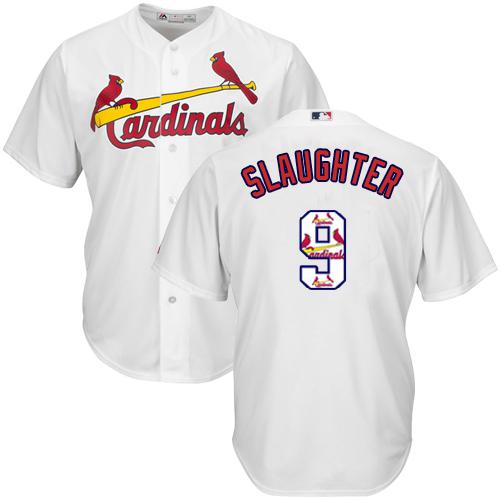 Cardinals #9 Enos Slaughter White Team Logo Fashion Stitched MLB Jersey Cardinals #9 Enos Slaughter White Team Logo Fashion Stitched MLB Jersey