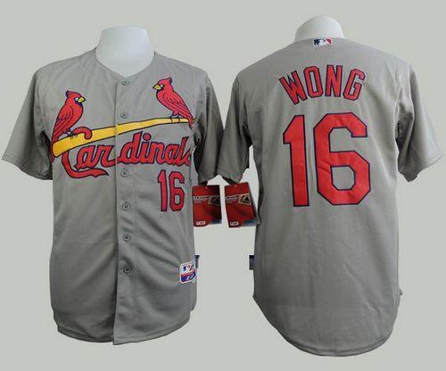 Cardinals #16 Kolten Wong Grey Cool Base Stitched MLB Jersey Cardinals #16 Kolten Wong Grey Cool Base Stitched MLB Jersey