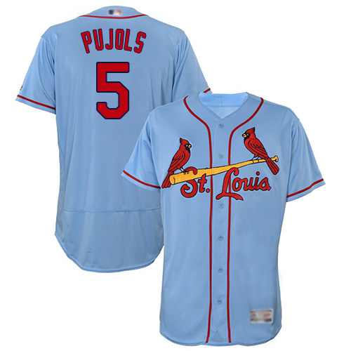 Cardinals #5 Albert Pujols Light Blue Flexbase Authentic Collection Stitched MLB Jersey Cardinals #5 Albert Pujols Light Blue Flexbase Authentic Collection Stitched MLB Jersey