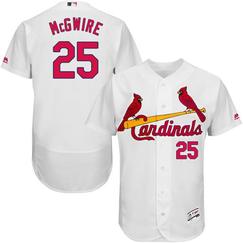Cardinals #25 Mark McGwire White Flexbase Authentic Collection Stitched MLB Jersey Cardinals #25 Mark McGwire White Flexbase Authentic Collection Stitched MLB Jersey