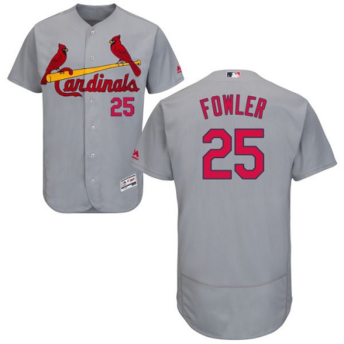 Cardinals #25 Dexter Fowler Grey Flexbase Authentic Collection Stitched MLB Jersey Cardinals #25 Dexter Fowler Grey Flexbase Authentic Collection Stitched MLB Jersey