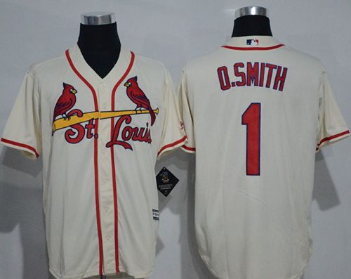Cardinals #1 Ozzie Smith Cream New Cool Base Stitched MLB Jersey Cardinals #1 Ozzie Smith Cream New Cool Base Stitched MLB Jersey
