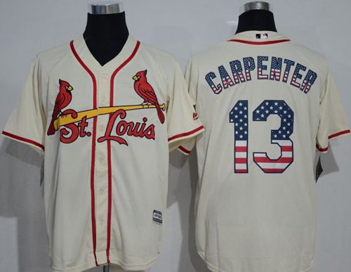 Cardinals #13 Matt Carpenter Cream USA Flag Fashion Stitched MLB Jersey Cardinals #13 Matt Carpenter Cream USA Flag Fashion Stitched MLB Jersey