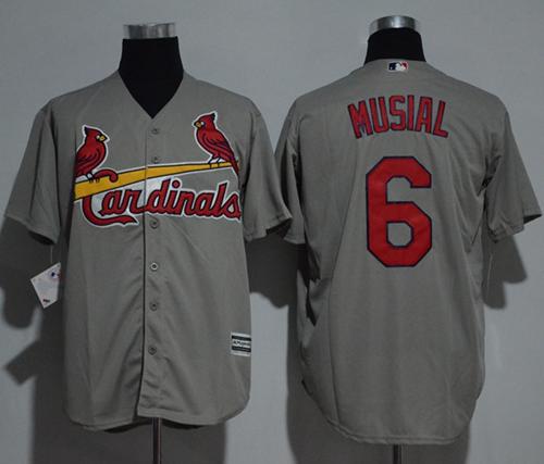 Cardinals #6 Stan Musial Grey New Cool Base Stitched MLB Jersey Cardinals #6 Stan Musial Grey New Cool Base Stitched MLB Jersey