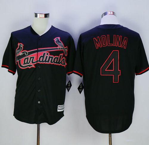 Cardinals #4 Yadier Molina Black New Cool Base Fashion Stitched MLB Jersey Cardinals #4 Yadier Molina Black New Cool Base Fashion Stitched MLB Jersey