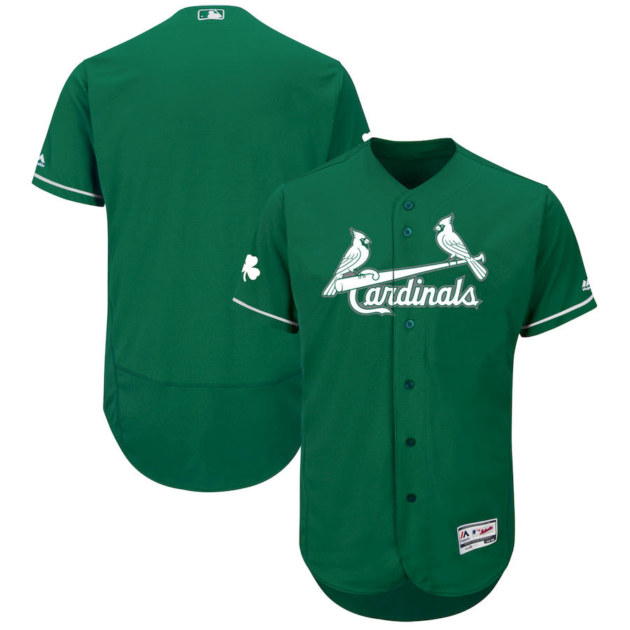 St. Louis Cardinals Majestic 2018 St. Patrick's Day Flex Base Authentic Collection Celtic Team Jersey Green St. Louis Cardinals Majestic 2018 St. Patrick's Day Flex Base Authentic Collection Celtic Team Jersey Green