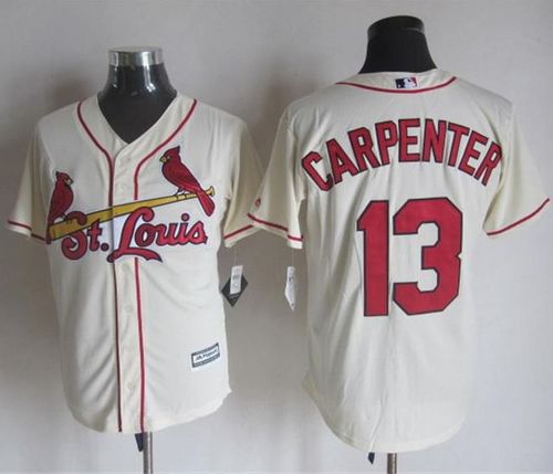 Cardinals #13 Matt Carpenter Cream New Cool Base Stitched MLB Jersey Cardinals #13 Matt Carpenter Cream New Cool Base Stitched MLB Jersey