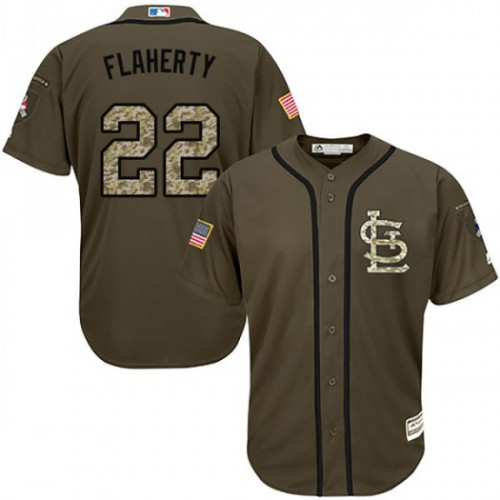 Cardinals #22 Jack Flaherty Green Salute to Service Stitched MLB Jersey Cardinals #22 Jack Flaherty Green Salute to Service Stitched MLB Jersey