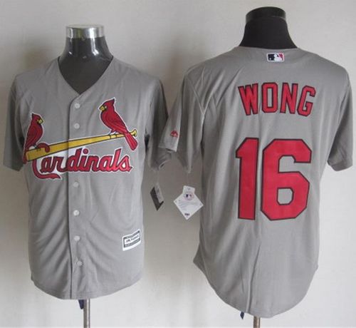 Cardinals #16 Kolten Wong Grey New Cool Base Stitched MLB Jersey Cardinals #16 Kolten Wong Grey New Cool Base Stitched MLB Jersey