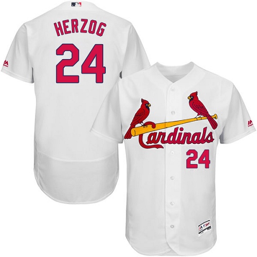 Cardinals #24 Whitey Herzog White Flexbase Authentic Collection Stitched MLB Jersey Cardinals #24 Whitey Herzog White Flexbase Authentic Collection Stitched MLB Jersey