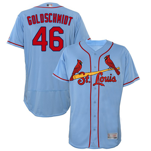 Cardinals #46 Paul Goldschmidt Light Blue Flexbase Authentic Collection Stitched MLB Jersey Cardinals #46 Paul Goldschmidt Light Blue Flexbase Authentic Collection Stitched MLB Jersey