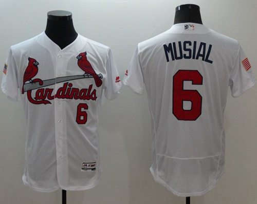 Cardinals #6 Stan Musial White Fashion Stars & Stripes Flexbase Authentic Stitched MLB Jersey Cardinals #6 Stan Musial White Fashion Stars & Stripes Flexbase Authentic Stitched MLB Jersey