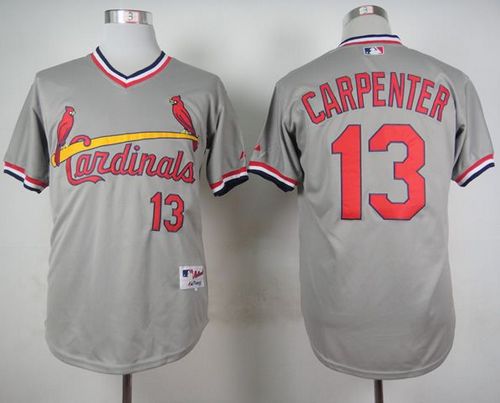 Cardinals #13 Matt Carpenter Grey 1978 Turn Back The Clock Stitched MLB Jersey Cardinals #13 Matt Carpenter Grey 1978 Turn Back The Clock Stitched MLB Jersey