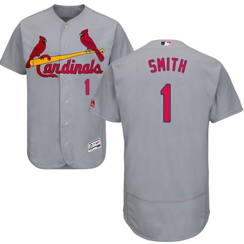 Cardinals #1 Ozzie Smith Grey Flexbase Authentic Collection Stitched MLB Jersey Cardinals #1 Ozzie Smith Grey Flexbase Authentic Collection Stitched MLB Jersey