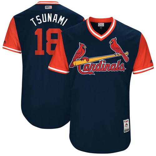 Cardinals #18 Carlos Martinez Navy "Tsunami" Players Weekend Authentic Stitched MLB Jersey Cardinals #18 Carlos Martinez Navy "Tsunami" Players Weekend Authentic Stitched MLB Jersey