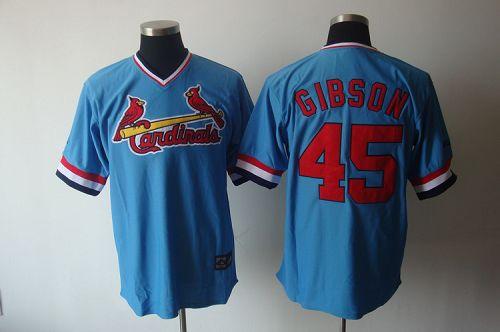 Cardinals #45 Bob Gibson Blue Cooperstown Throwback Stitched MLB Jersey Cardinals #45 Bob Gibson Blue Cooperstown Throwback Stitched MLB Jersey