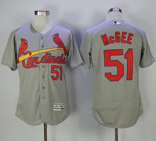 Cardinals #51 Willie McGee Grey Flexbase Authentic Collection Stitched MLB Jersey Cardinals #51 Willie McGee Grey Flexbase Authentic Collection Stitched MLB Jersey