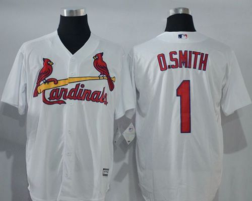 Cardinals #1 Ozzie Smith White New Cool Base Stitched MLB Jersey Cardinals #1 Ozzie Smith White New Cool Base Stitched MLB Jersey