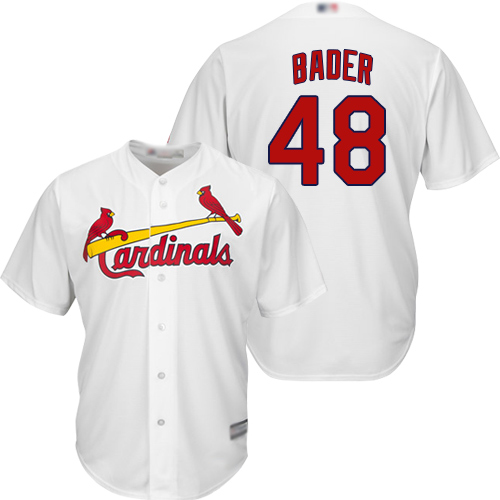 Cardinals #48 Harrison Bader White New Cool Base Stitched MLB Jersey Cardinals #48 Harrison Bader White New Cool Base Stitched MLB Jersey