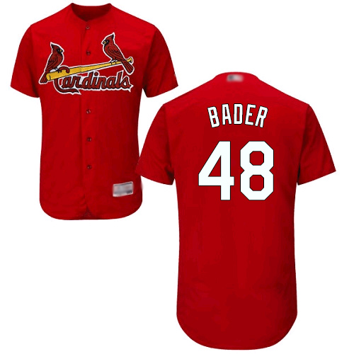Cardinals #48 Harrison Bader Red Flexbase Authentic Collection Stitched MLB Jersey Cardinals #48 Harrison Bader Red Flexbase Authentic Collection Stitched MLB Jersey