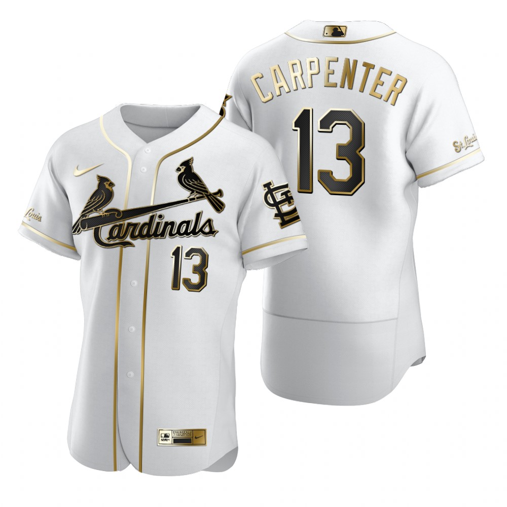 St. Louis Cardinals #13 Matt Carpenter White Nike Men's Authentic Golden Edition MLB Jersey St. Louis Cardinals #13 Matt Carpenter White Nike Men's Authentic Golden Edition MLB Jersey