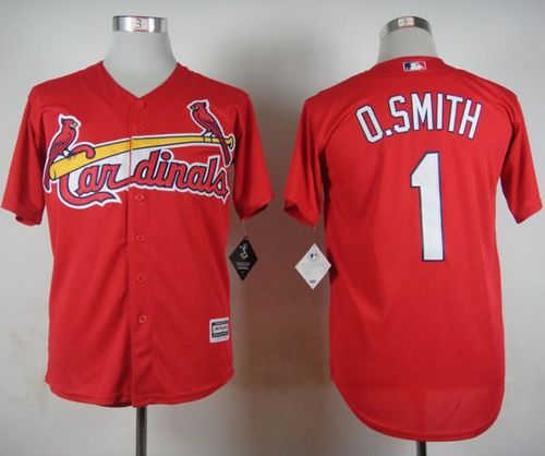 Cardinals #1 Ozzie Smith Red Cool Base Stitched MLB Jersey Cardinals #1 Ozzie Smith Red Cool Base Stitched MLB Jersey