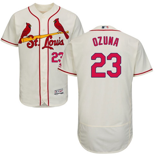 Cardinals #23 Marcell Ozuna Cream Flexbase Authentic Collection Stitched MLB Jersey Cardinals #23 Marcell Ozuna Cream Flexbase Authentic Collection Stitched MLB Jersey