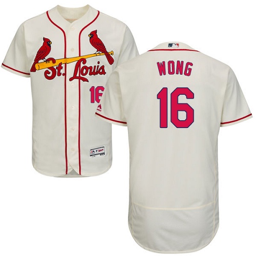 Cardinals #16 Kolten Wong Cream Flexbase Authentic Collection Stitched MLB Jersey Cardinals #16 Kolten Wong Cream Flexbase Authentic Collection Stitched MLB Jersey