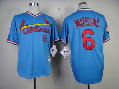 Cardinals #6 Stan Musial Blue 1982 Turn Back The Clock Stitched MLB Jersey Cardinals #6 Stan Musial Blue 1982 Turn Back The Clock Stitched MLB Jersey