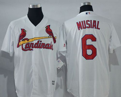 Cardinals #6 Stan Musial White New Cool Base Stitched MLB Jersey Cardinals #6 Stan Musial White New Cool Base Stitched MLB Jersey