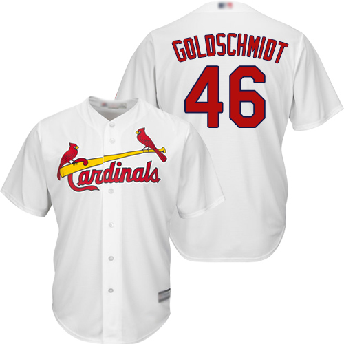 Cardinals #46 Paul Goldschmidt White New Cool Base Stitched MLB Jersey Cardinals #46 Paul Goldschmidt White New Cool Base Stitched MLB Jersey