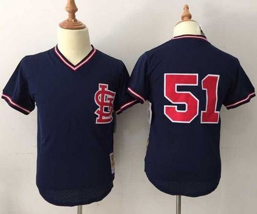 Mitchell And Ness Cardinals #51 Willie McGee Navy Blue Throwback Stitched MLB Jersey Mitchell And Ness Cardinals #51 Willie McGee Navy Blue Throwback Stitched MLB Jersey