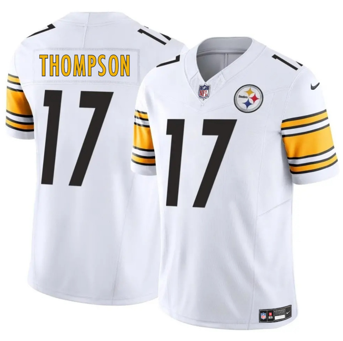 Men's Pittsburgh Steelers #17 Skylar Thompson White 2025 F.U.S.E. Vapor Untouchable Limited Stitched Jersey Men's Pittsburgh Steelers #17 Skylar Thompson White 2025 F.U.S.E. Vapor Untouchable Limited Stitched Jersey
