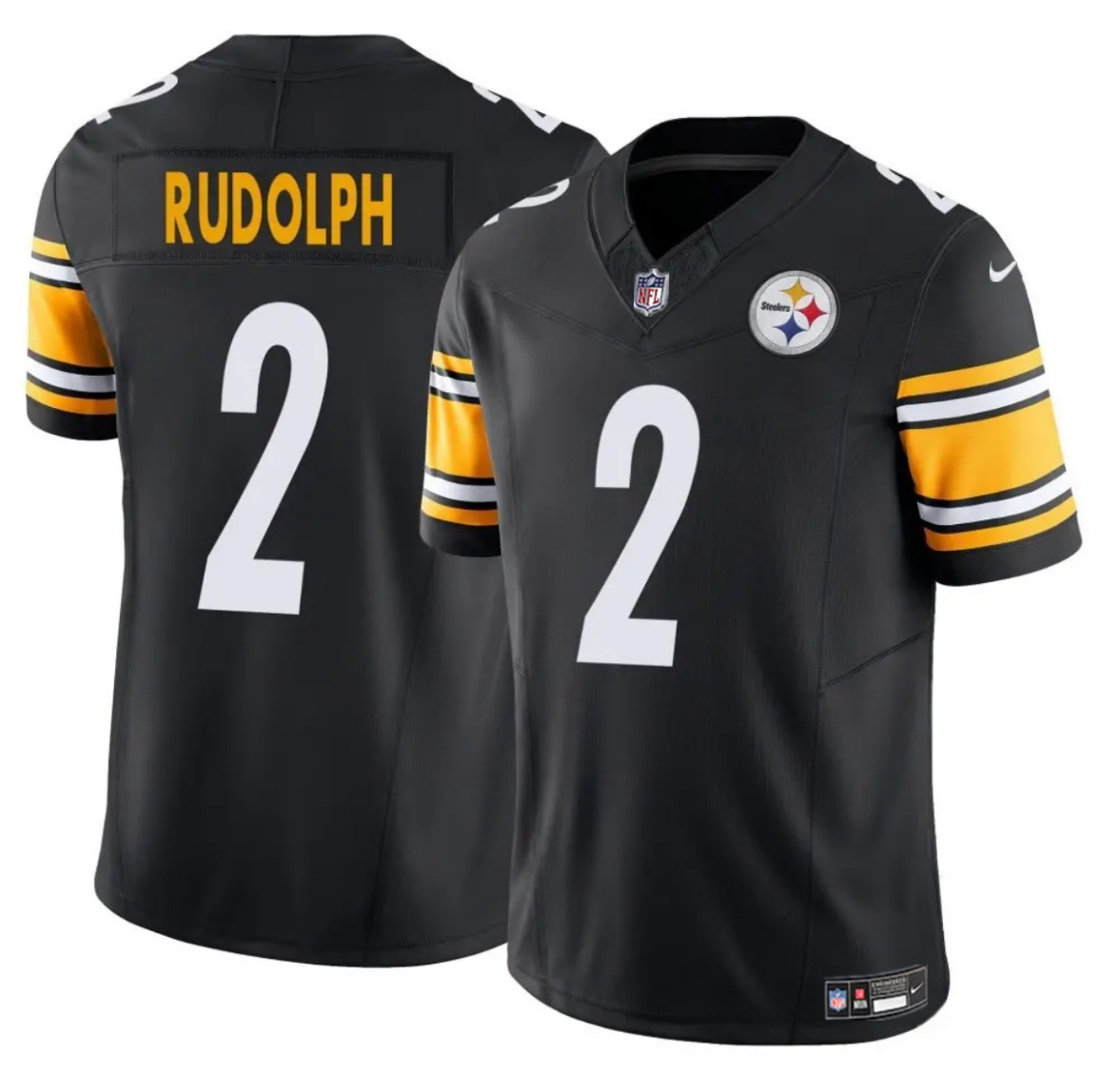 Men's Pittsburgh Steelers #2 Mason Rudolph Black 2025 F.U.S.E. Vapor Untouchable Limited Stitched Jersey Men's Pittsburgh Steelers #2 Mason Rudolph Black 2025 F.U.S.E. Vapor Untouchable Limited Stitched Jersey