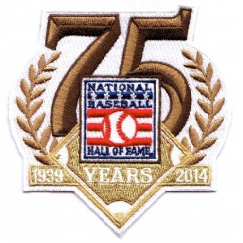 Stitched 2014 National MLB Hall Of Fame 75th Anniversary Jersey Patch Stitched 2014 National MLB Hall Of Fame 75th Anniversary Jersey Patch