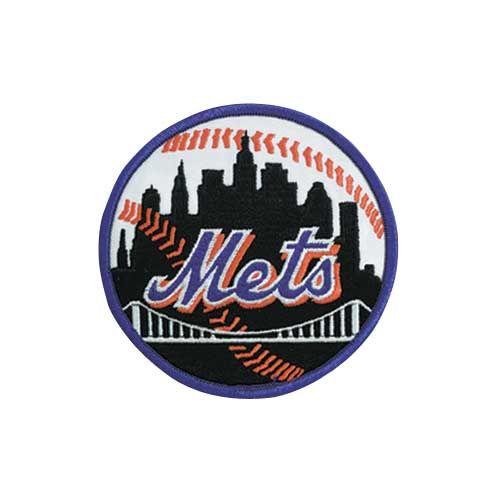 Stitched New York Mets Road Sleeve Patch (Blue Border) Stitched New York Mets Road Sleeve Patch (Blue Border)