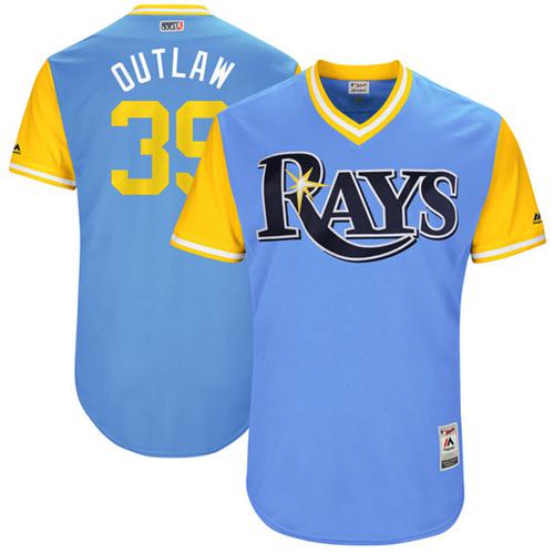 Rays #39 Kevin Kiermaier Light Blue "Outlaw" Players Weekend Authentic Stitched MLB Jersey Rays #39 Kevin Kiermaier Light Blue "Outlaw" Players Weekend Authentic Stitched MLB Jersey