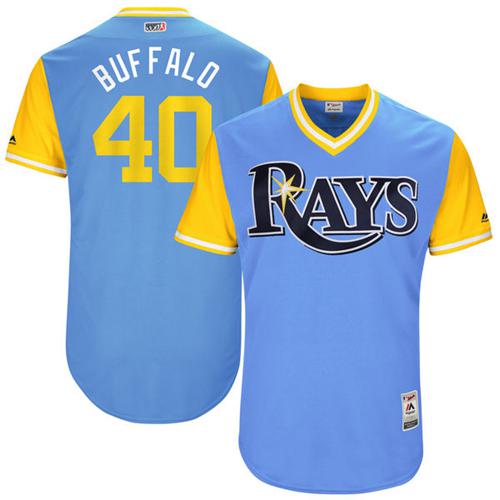 Rays #40 Wilson Ramos Light Blue 