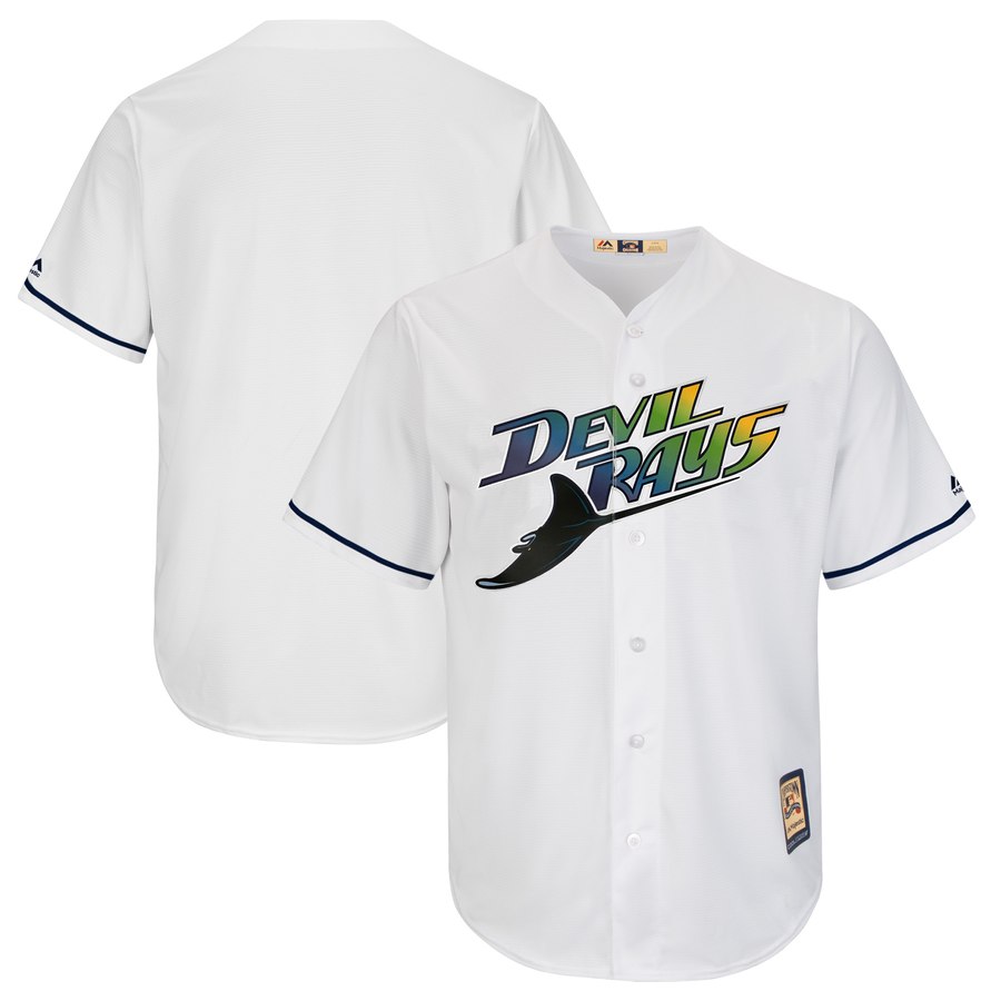 Tampa Bay Rays Blank Majestic Turn Back The Clock Home Cooperstown Collection Cool Base Team Jersey White Tampa Bay Rays Blank Majestic Turn Back The Clock Home Cooperstown Collection Cool Base Team Jersey White