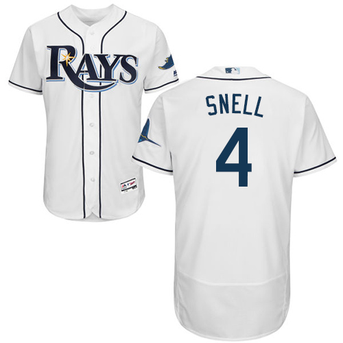 Rays #4 Blake Snell White Flexbase Authentic Collection Stitched MLB Jersey Rays #4 Blake Snell White Flexbase Authentic Collection Stitched MLB Jersey