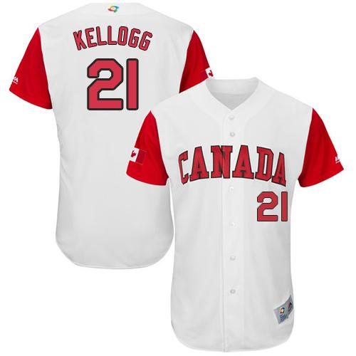 Team Canada #21 Ryan Kellogg White 2017 World MLB Classic Authentic Stitched MLB Jersey Team Canada #21 Ryan Kellogg White 2017 World MLB Classic Authentic Stitched MLB Jersey