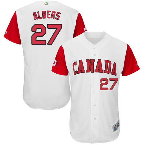 Team Canada #27 Andrew Albers White 2017 World MLB Classic Authentic Stitched MLB Jersey Team Canada #27 Andrew Albers White 2017 World MLB Classic Authentic Stitched MLB Jersey