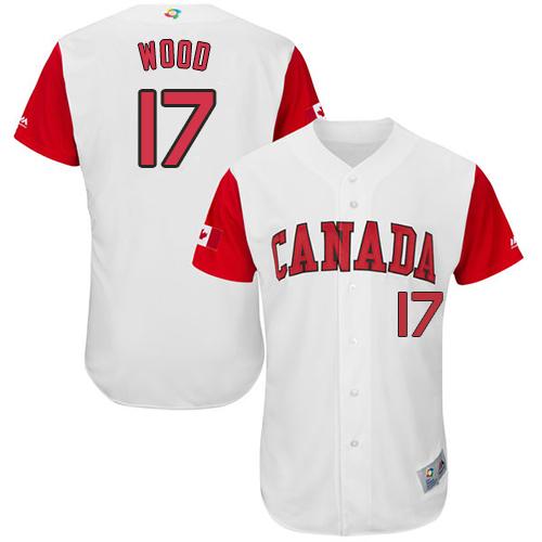Team Canada #17 Eric Wood White 2017 World MLB Classic Authentic Stitched MLB Jersey Team Canada #17 Eric Wood White 2017 World MLB Classic Authentic Stitched MLB Jersey