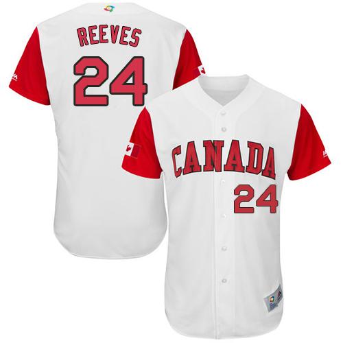 Team Canada #24 Mike Reeves White 2017 World MLB Classic Authentic Stitched MLB Jersey Team Canada #24 Mike Reeves White 2017 World MLB Classic Authentic Stitched MLB Jersey