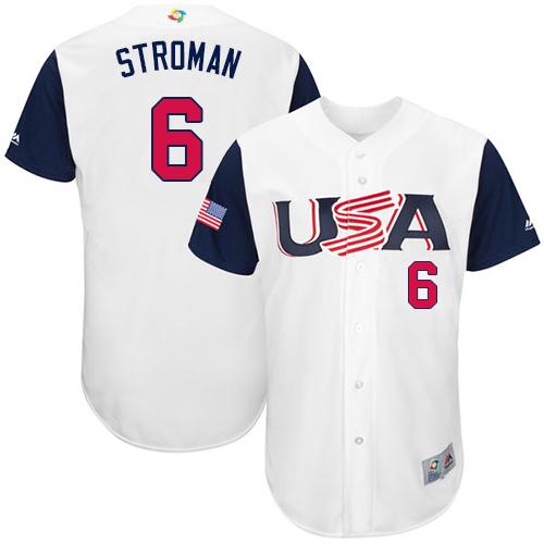 Team USA #6 Marcus Stroman White 2017 World MLB Classic Authentic Stitched MLB Jersey Team USA #6 Marcus Stroman White 2017 World MLB Classic Authentic Stitched MLB Jersey