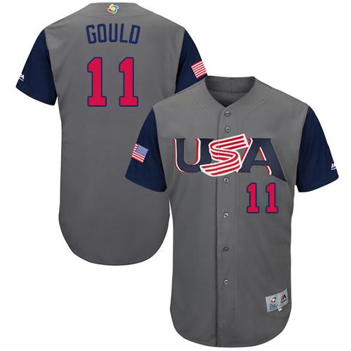 Team USA #11 Josh Gould Gray 2017 World MLB Classic Authentic Stitched MLB Jersey Team USA #11 Josh Gould Gray 2017 World MLB Classic Authentic Stitched MLB Jersey