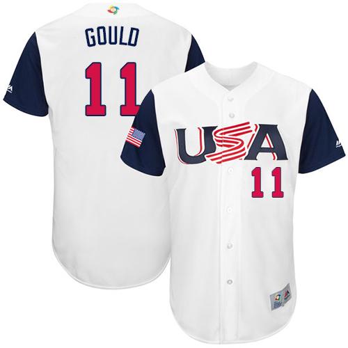 Team USA #11 Josh Gould White 2017 World MLB Classic Authentic Stitched MLB Jersey Team USA #11 Josh Gould White 2017 World MLB Classic Authentic Stitched MLB Jersey