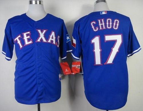 Rangers #17 Shin-Soo Choo Blue Cool Base Stitched MLB Jersey Rangers #17 Shin-Soo Choo Blue Cool Base Stitched MLB Jersey