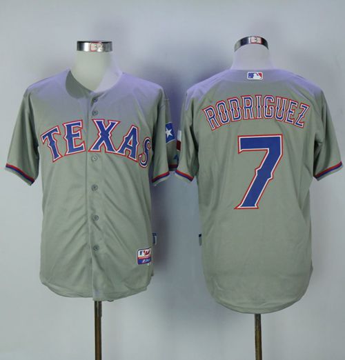 Rangers #7 Ivan Rodriguez Grey Cool Base Stitched MLB Jersey Rangers #7 Ivan Rodriguez Grey Cool Base Stitched MLB Jersey